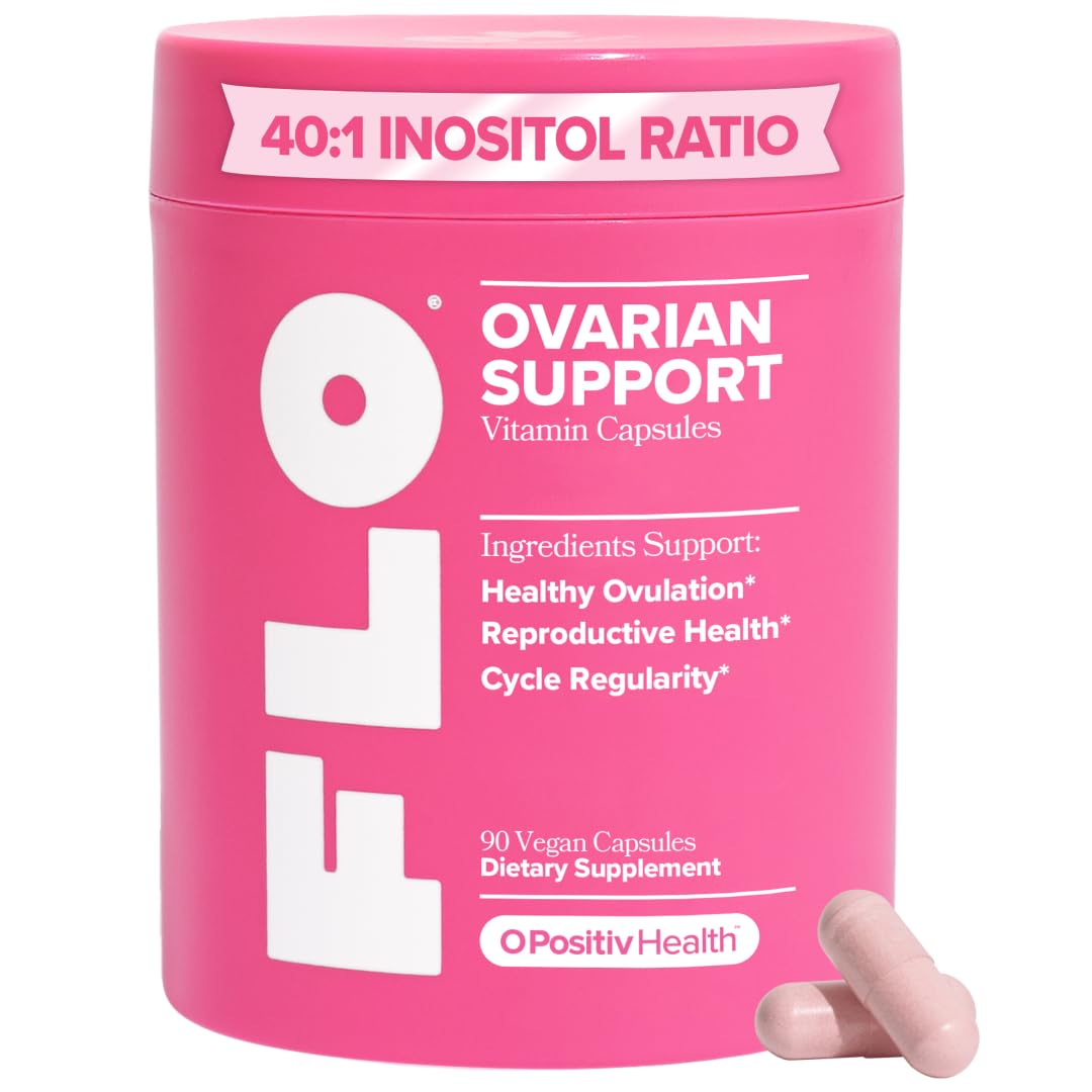 O Positiv FLO Ovarian Health Support - Hormone Balance for Women, Supplement with DIM, Myo & D-Chiro Inositol, Folic Acid - Supports Healthy Ovulation - PrimeBioHealth - canada supplements