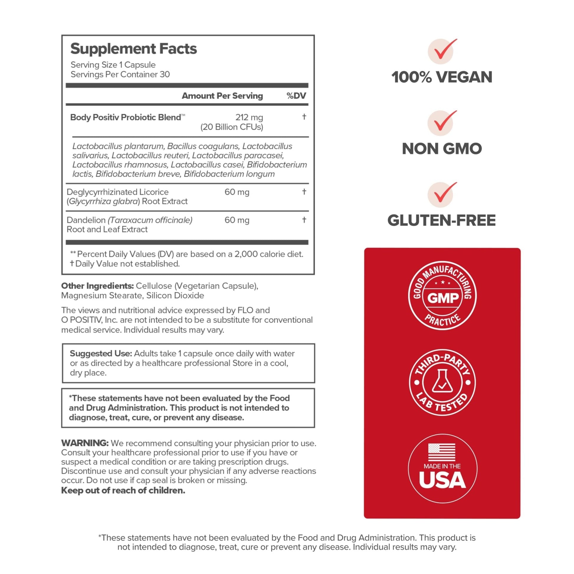 O Positiv URO Women’s Probiotic – All-in-one Probiotic for Women - Vaginal, Gut, Skin, and Oral Microbiome Health – 20B+ CFUs, Licorice Root, Dandelion - PrimeBioHealth - canada supplements