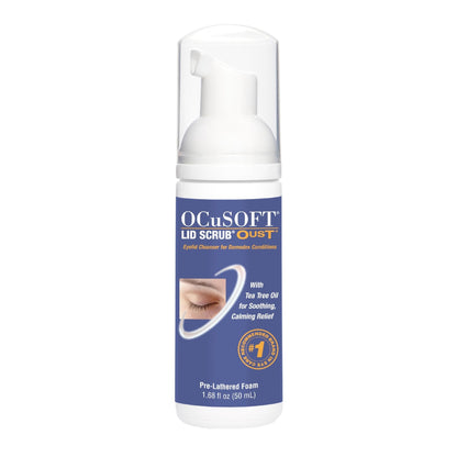 OCuSOFT Oust Demodex Foam Cleanser - Extra Strength - Foaming Cleanser for Eyelids & Eyelashes with Tea Tree Oil - PrimeBioHealth - canada supplements