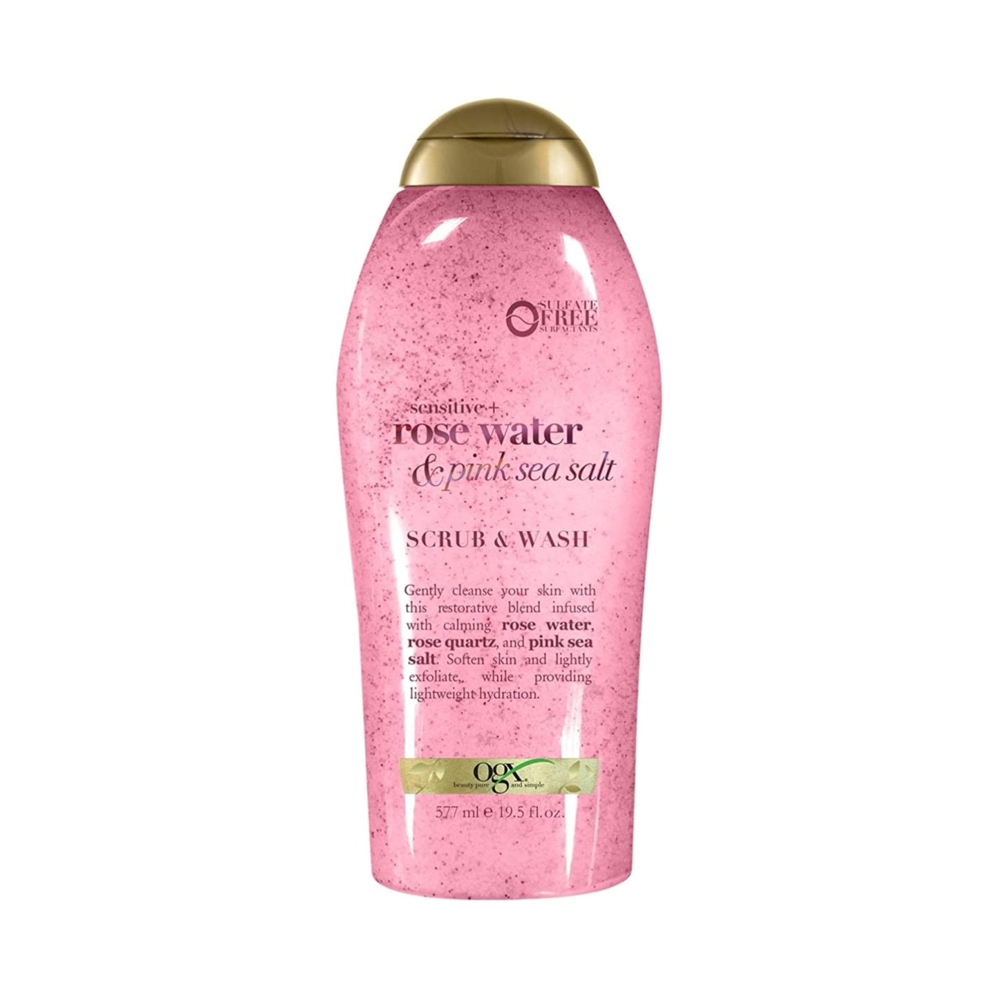 OGX Sensitive + Rose Water & Pink Sea Salt Exfoliating Body Scrub + Rose Quartz, Gentle Exfoliating Daily Body Wash Softens Skin - PrimeBioHealth - canada supplements