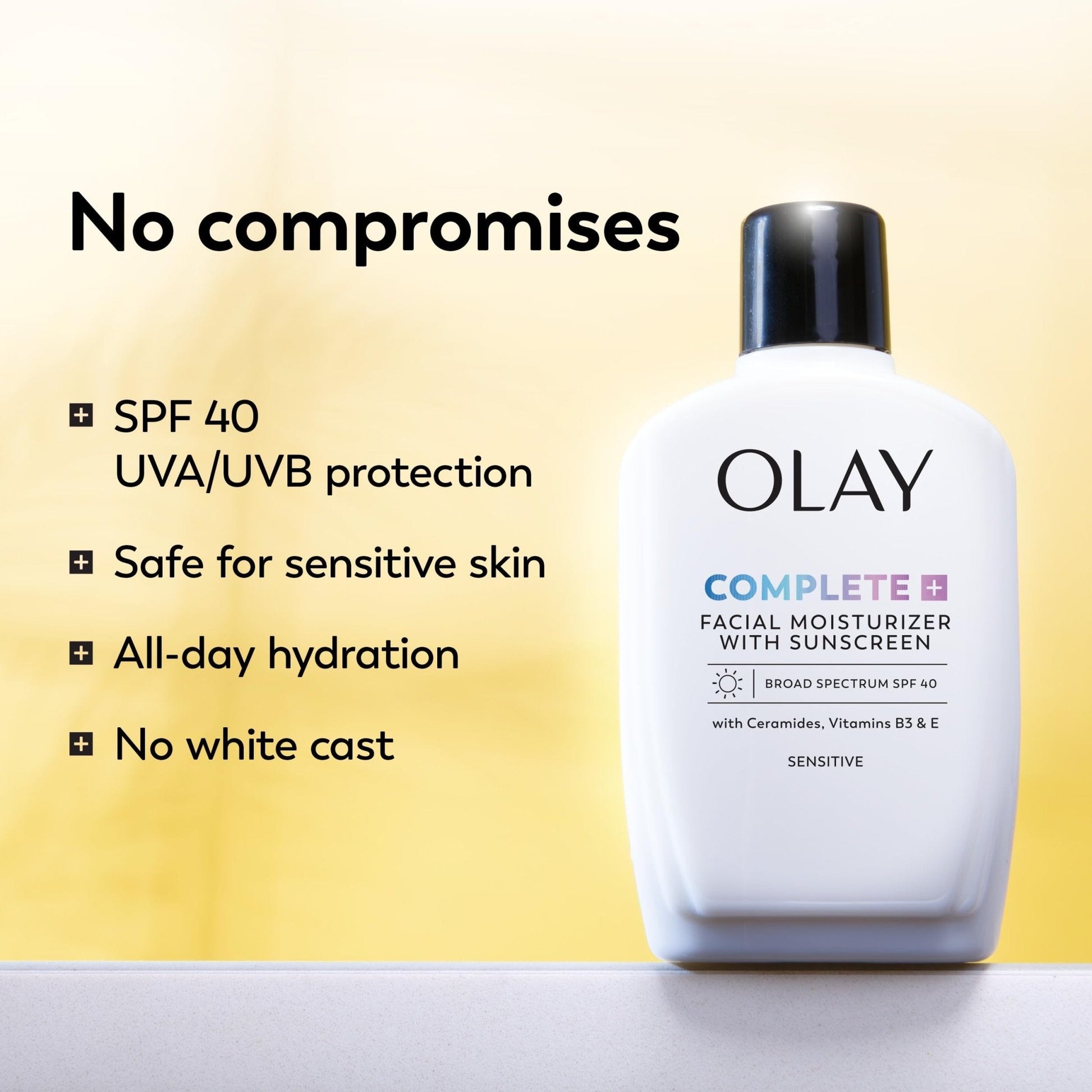 Olay Complete+ Face Moisturizer with Sunscreen SPF 40, For Sensitive Skin, Broad Spectrum Sun Protection, Fragrence-Free - PrimeBioHealth - canada supplements