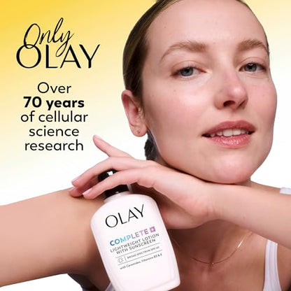 Olay Face Moisturizer, Complete with Sunscreen SPF 15, Daily Facial Lotion for Normal Skin, Lightweight Hydrating Broad Spectrum Sun Protection - PrimeBioHealth - canada supplements