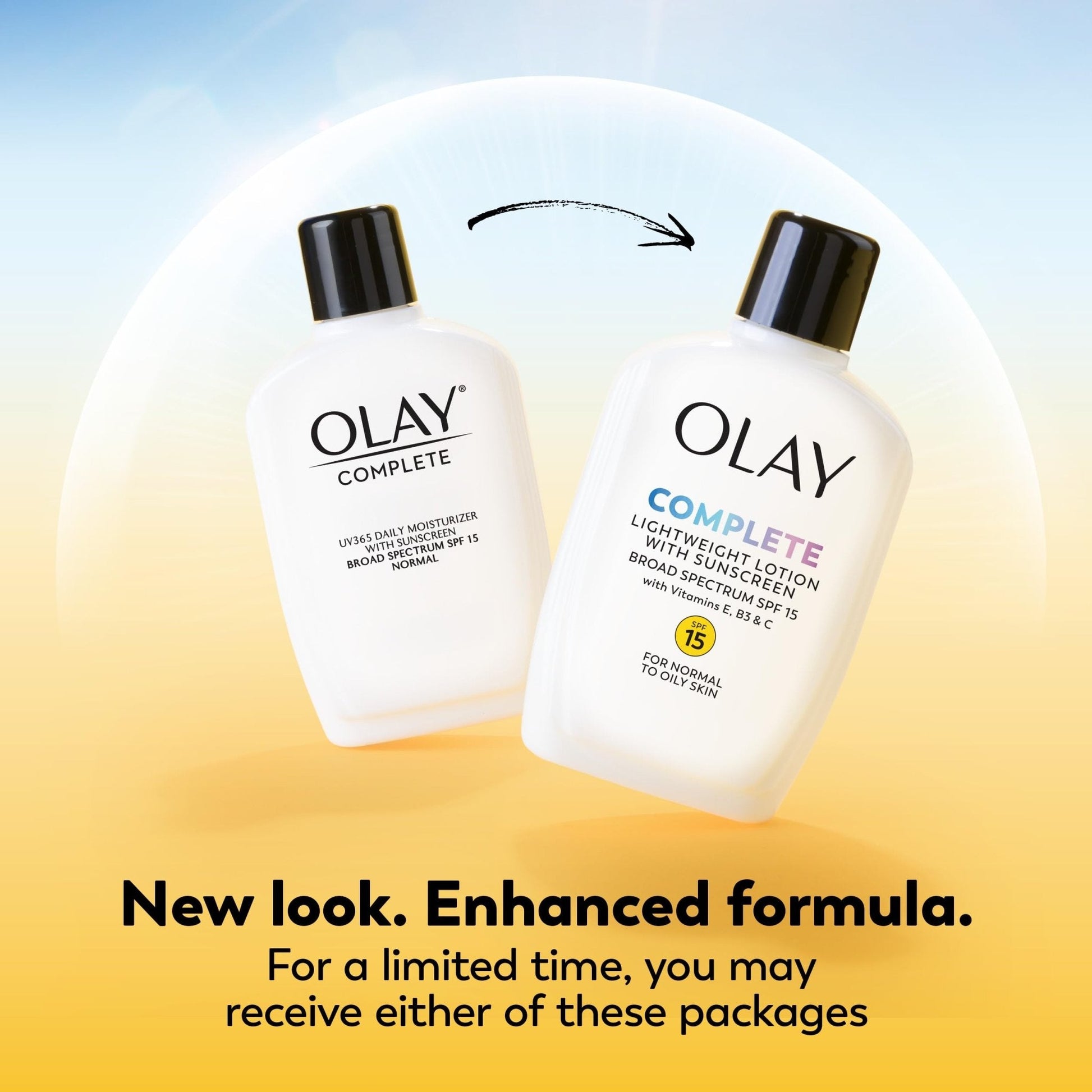 Olay Face Moisturizer, Complete with Sunscreen SPF 15, Daily Facial Lotion for Normal Skin, Lightweight Hydrating Broad Spectrum Sun Protection - PrimeBioHealth - canada supplements