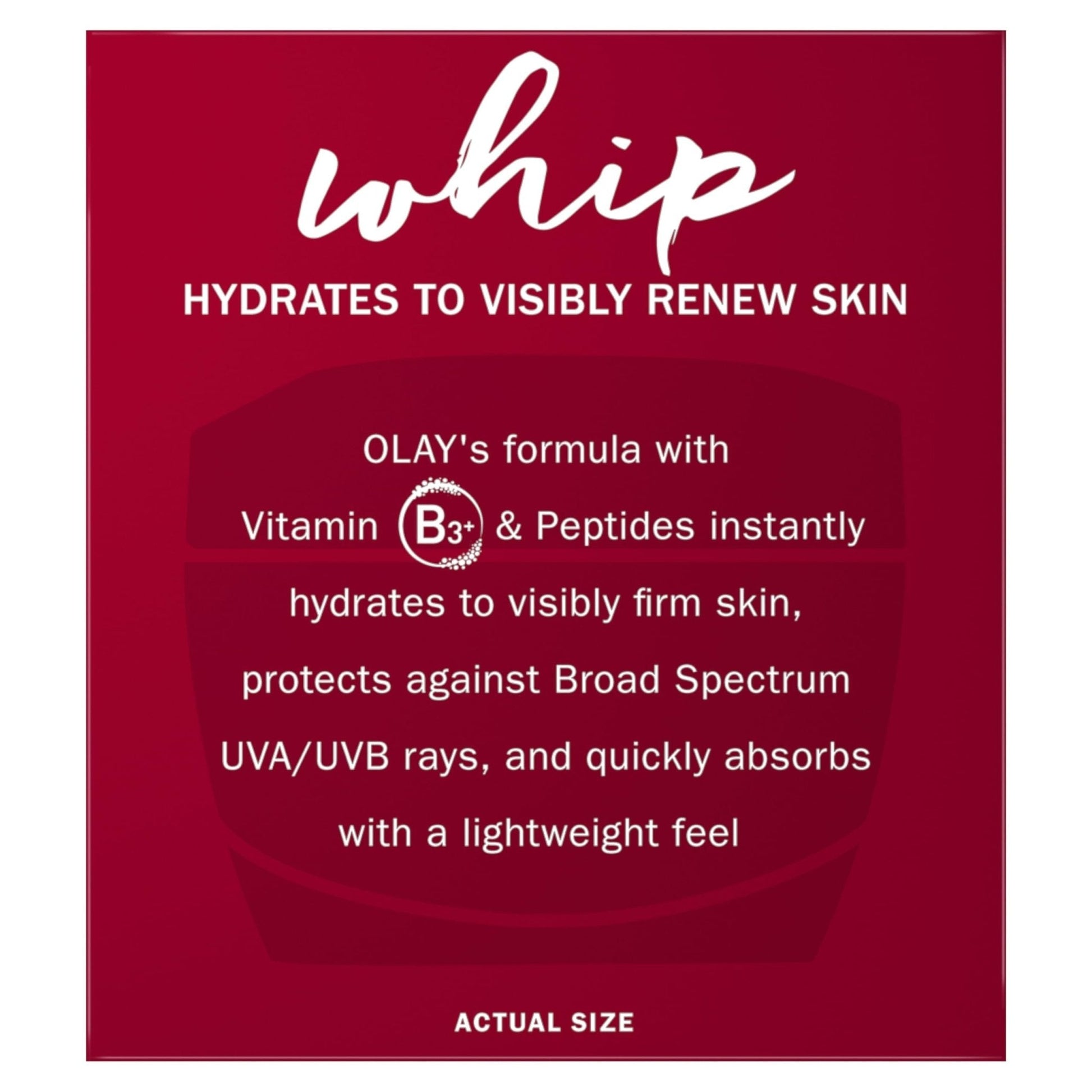 Olay Regenerist Whip Face Moisturizer Cream with Sunscreen SPF 25, 1.7 oz - PrimeBioHealth - canada supplements