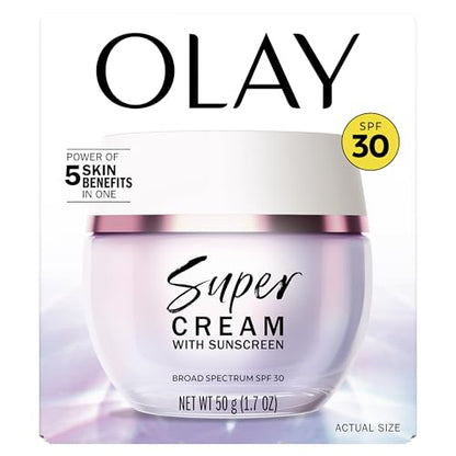 Olay Super Cream with Sunscreen SPF 30, Lightweight Face Moisturizer with Sun Protection - PrimeBioHealth - canada supplements