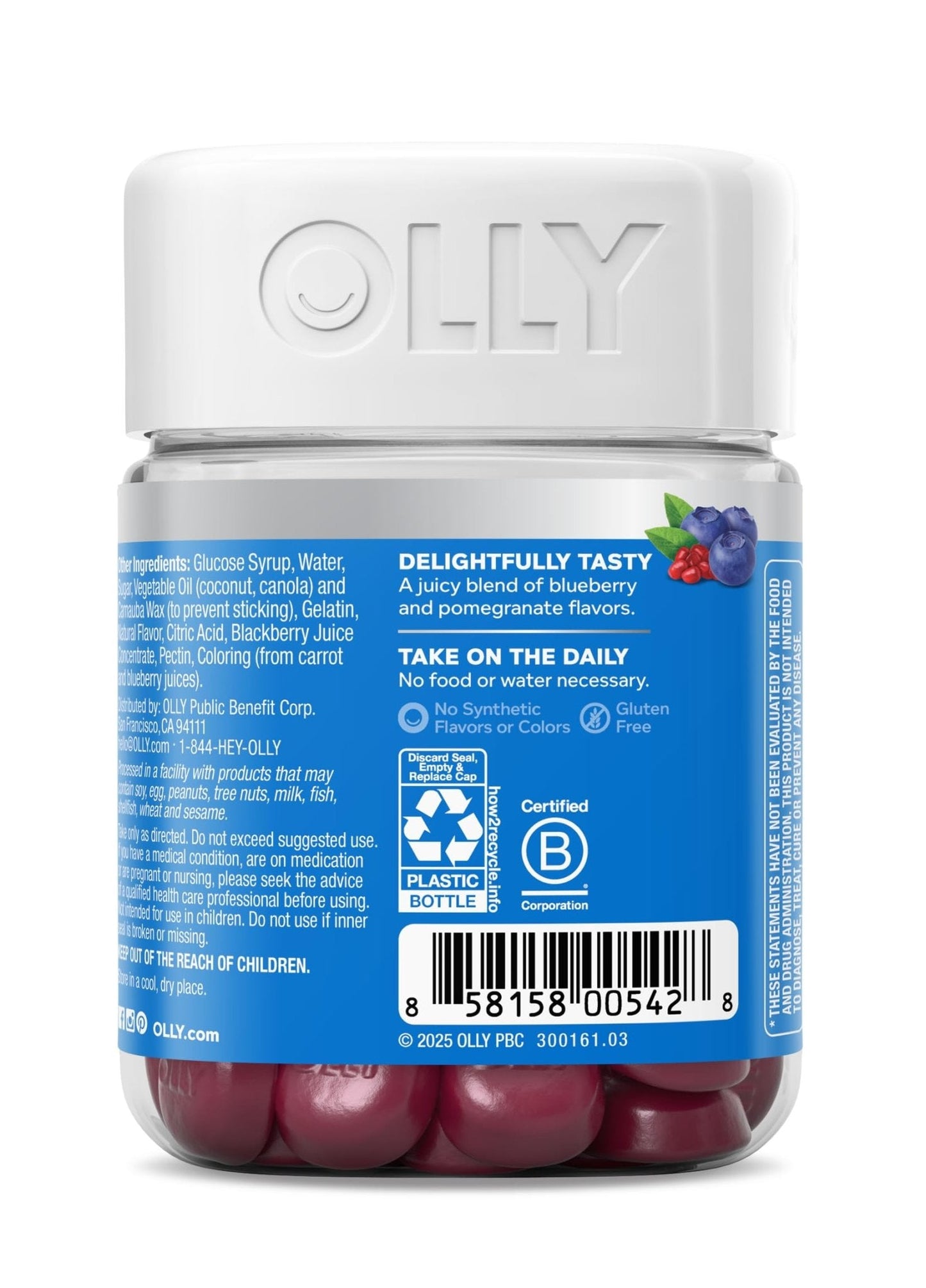 OLLY Glowing Skin Gummy, Hydrated & Youthful Skin,* Hyaluronic Acid, Collagen Peptides, Sea Buckthorn, Plump Berry Flavor - PrimeBioHealth - canada supplements