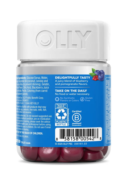 OLLY Glowing Skin Gummy, Hydrated & Youthful Skin,* Hyaluronic Acid, Collagen Peptides, Sea Buckthorn, Plump Berry Flavor - PrimeBioHealth - canada supplements