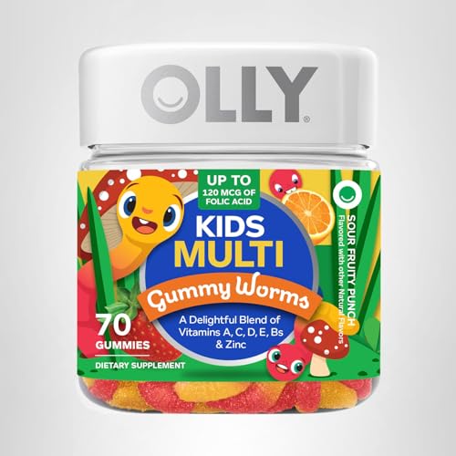 OLLY Kids Multivitamin Gummy Worms, Overall Health and Immune Support, Vitamins and Minerals A, C, D, E, Bs and Zinc, Chewable Supplement - PrimeBioHealth - canada supplements