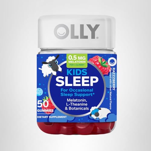 OLLY Kids Sleep Gummies, 0.5mg Melatonin, L Theanine, Chamomile, and Lemon Balm, Raspberry - 70 Count - PrimeBioHealth - canada supplements