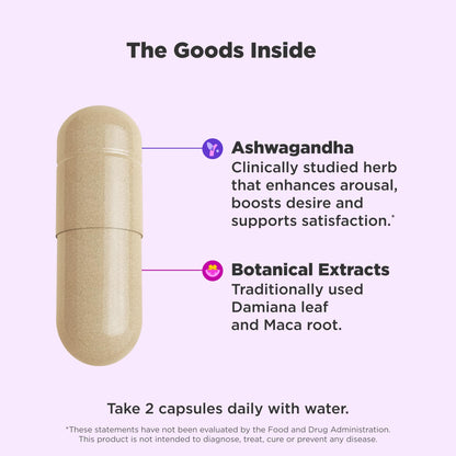 OLLY Lovin Libido Capsules, Boost Desire With Ashwagandha, Maca & Damiana, Vegetarian, Supplement for Women, 20 Day Supply - 40 Count - PrimeBioHealth - canada supplements