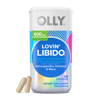 OLLY Lovin Libido Capsules, Boost Desire With Ashwagandha, Maca & Damiana, Vegetarian, Supplement for Women, 20 Day Supply - 40 Count - PrimeBioHealth - canada supplements