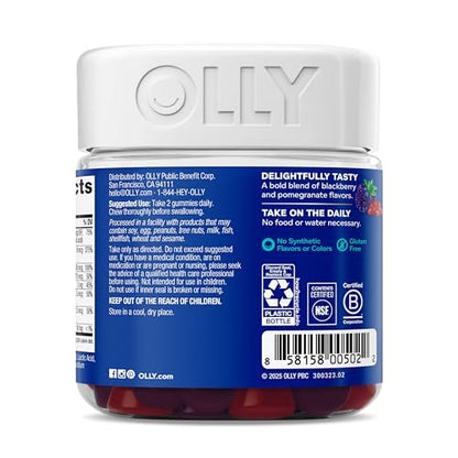 OLLY Men's Multivitamin Gummy, Vitamins A, C, D, E, B, Zinc, Blackberry Flavor, 45 Day Supply - 90 Count - PrimeBioHealth - canada supplements