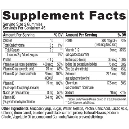 OLLY Men's Multivitamin Gummy, Vitamins A, C, D, E, B, Zinc, Blackberry Flavor, 45 Day Supply - 90 Count - PrimeBioHealth - canada supplements