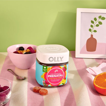 OLLY Prenatal Multivitamin Gummy, Supports Healthy Growth and Brain Development, Folic Acid, Vitamin D, Omega 3 DHA, Chewable Supplement - PrimeBioHealth - canada supplements