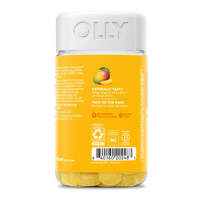 OLLY Probiotic Gummy, 1 Billion CFUs, Immune and Digestive Support, Chewable Probiotic Supplement, Mango, 80 Count - PrimeBioHealth - canada supplements