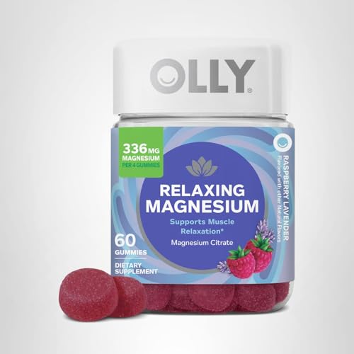 OLLY Relaxing Magnesium Gummies, Supports Muscle Relaxation*, Magnesium Citrate, Raspberry Lavender Flavor, 15 Day Supply - 60 Count - PrimeBioHealth - canada supplements