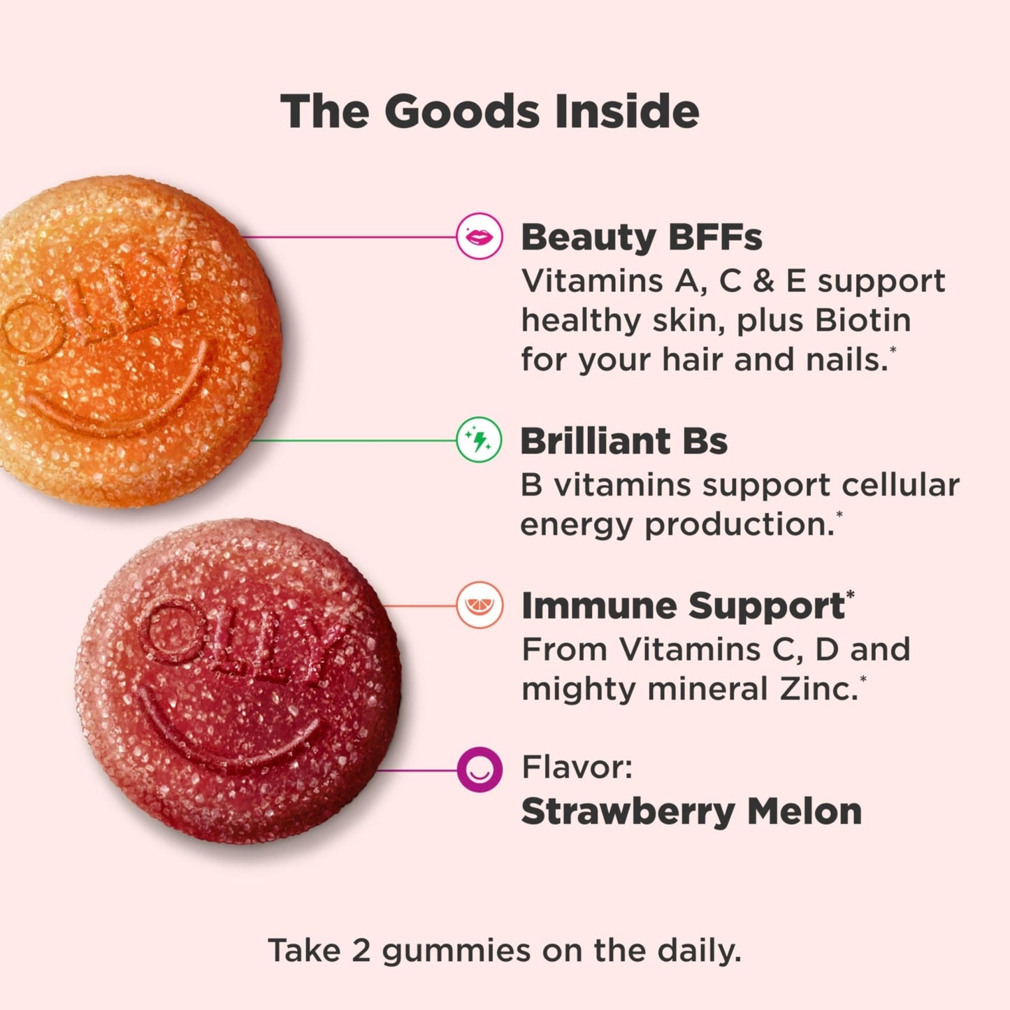 Olly Teen Girl Multi Gummy, Healthy Skin and Immune Support, 15 Essential Vitamins, Biotin, Zinc, Calcium, Chewable Multivitamin - PrimeBioHealth - canada supplements