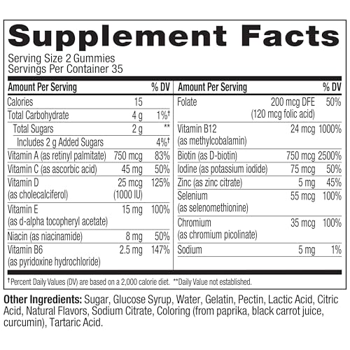 Olly Teen Girl Multi Gummy, Healthy Skin and Immune Support, 15 Essential Vitamins, Biotin, Zinc, Calcium, Chewable Multivitamin - PrimeBioHealth - canada supplements