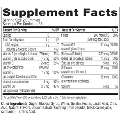 Olly Teen Girl Multi Gummy, Healthy Skin and Immune Support, 15 Essential Vitamins, Biotin, Zinc, Calcium, Chewable Multivitamin - PrimeBioHealth - canada supplements