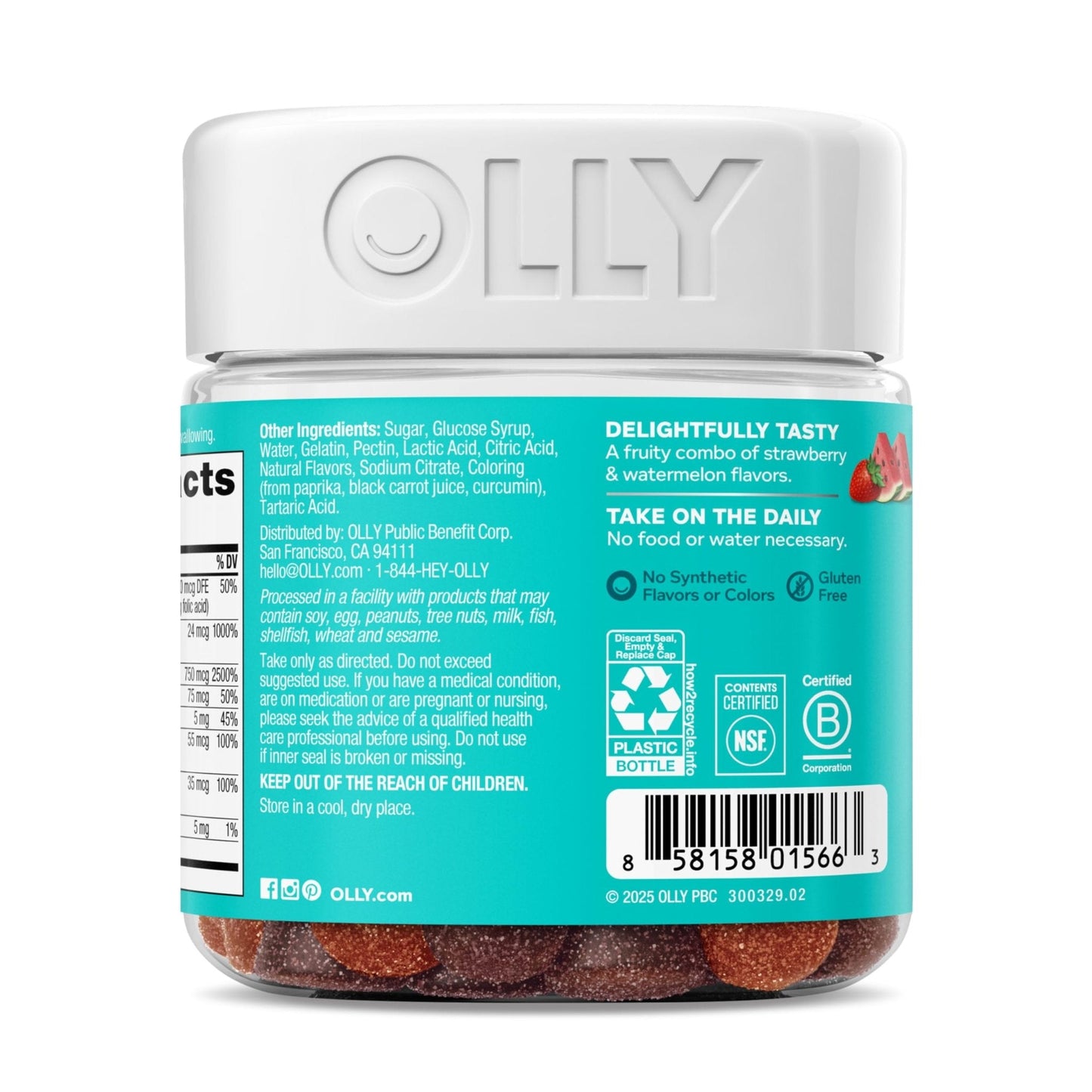 Olly Teen Girl Multi Gummy, Healthy Skin and Immune Support, 15 Essential Vitamins, Biotin, Zinc, Calcium, Chewable Multivitamin - PrimeBioHealth - canada supplements