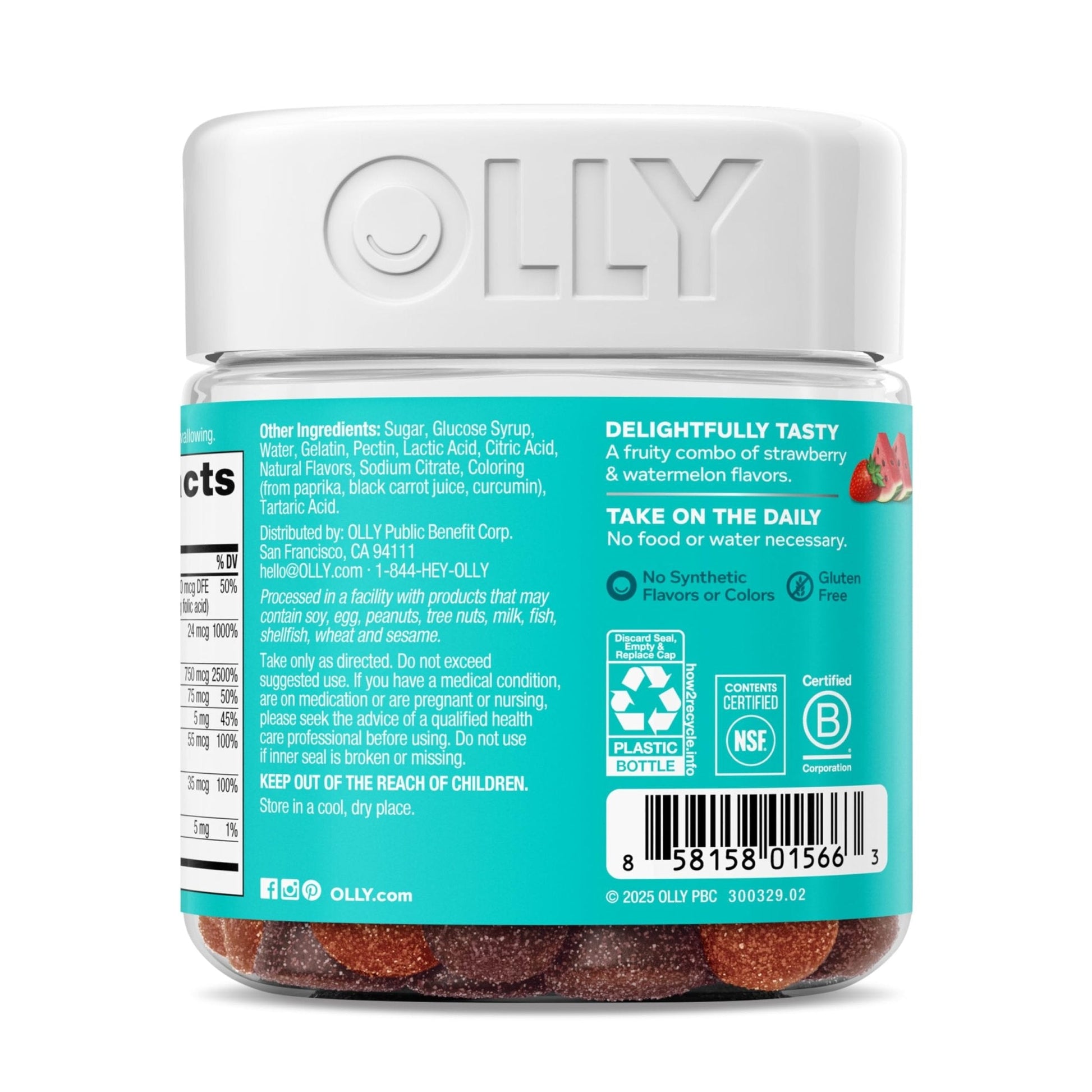 Olly Teen Girl Multi Gummy, Healthy Skin and Immune Support, 15 Essential Vitamins, Biotin, Zinc, Calcium, Chewable Multivitamin - PrimeBioHealth - canada supplements