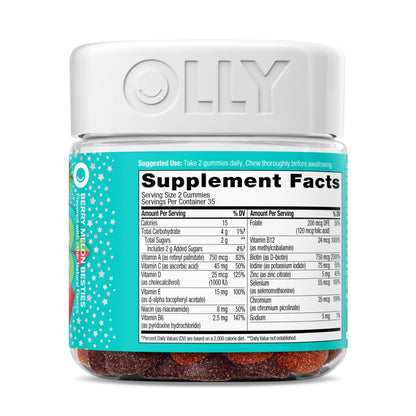 Olly Teen Girl Multi Gummy, Healthy Skin and Immune Support, 15 Essential Vitamins, Biotin, Zinc, Calcium, Chewable Multivitamin - PrimeBioHealth - canada supplements