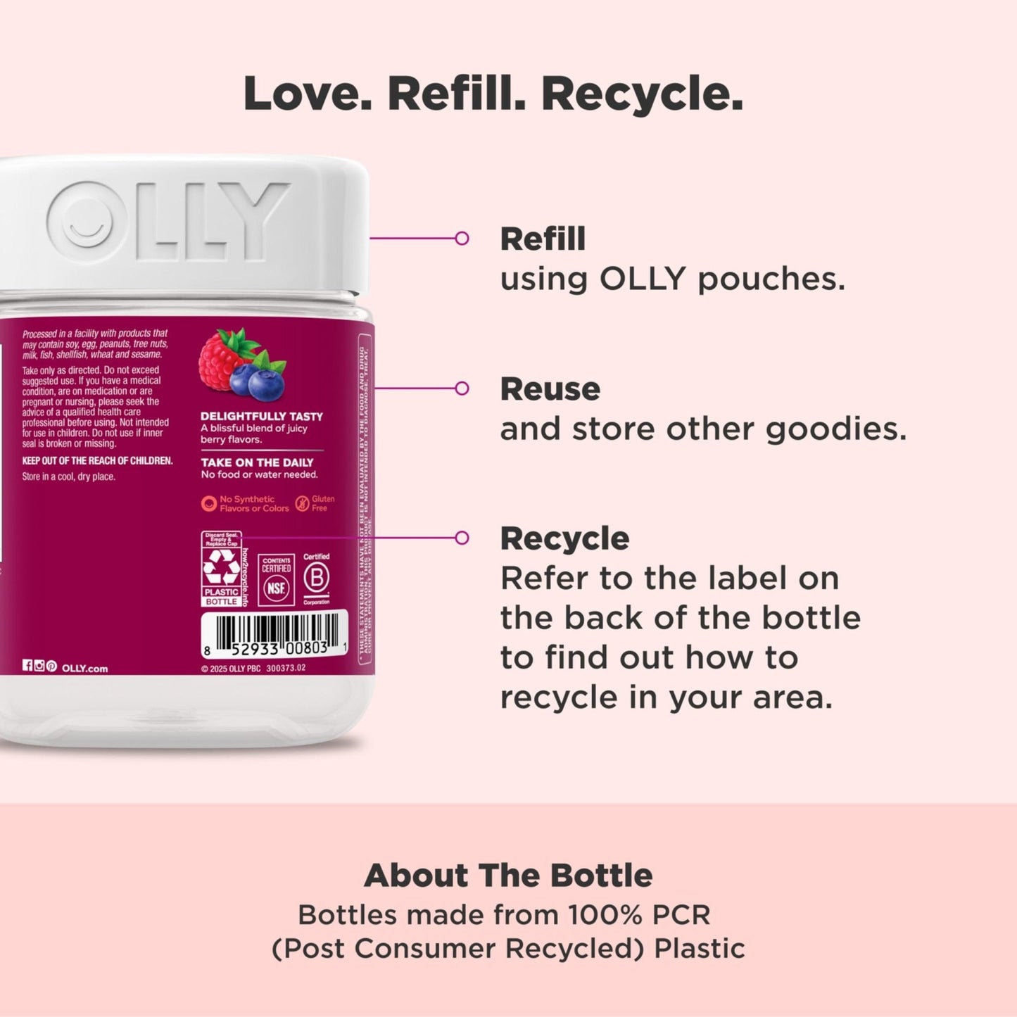 OLLY Women's Daily Multivitamin Gummy, Vitamins A, D, C, E, Biotin, Folic Acid, Adult Chewable Vitamin - PrimeBioHealth - canada supplements