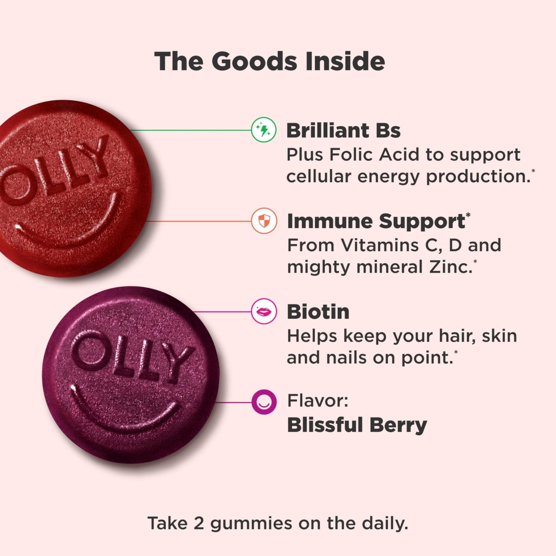 OLLY Women's Daily Multivitamin Gummy, Vitamins A, D, C, E, Biotin, Folic Acid, Adult Chewable Vitamin - PrimeBioHealth - canada supplements
