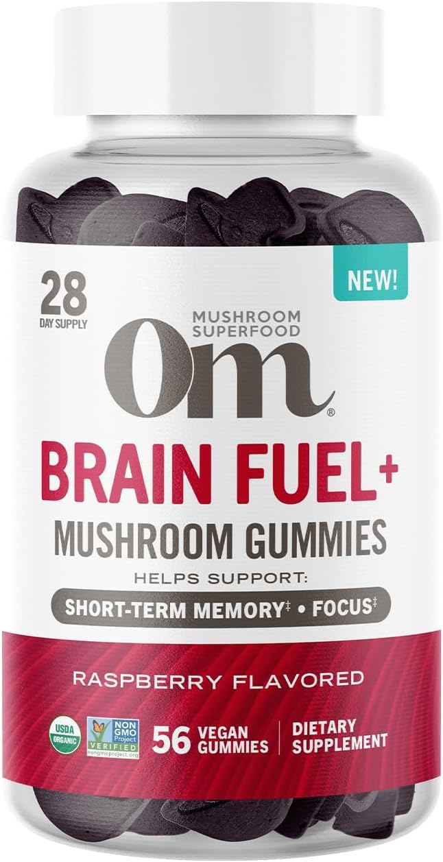 OM MUSHROOM SUPERFOOD Master Blend Mushroom Gummies – Organic 10-Mushroom Complex with Ashwagandha – Supports Immunity, Gut Health & Stress Relief – Mixed Berry Flavor – 28 Servings, 56 Count. - PrimeBioHealth - canada supplements
