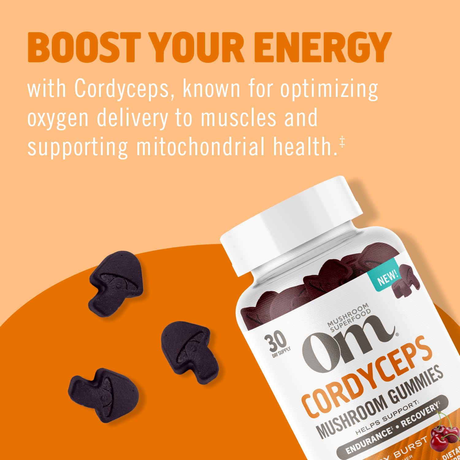 OM MUSHROOM SUPERFOOD Master Blend Mushroom Gummies – Organic 10-Mushroom Complex with Ashwagandha – Supports Immunity, Gut Health & Stress Relief – Mixed Berry Flavor – 28 Servings, 56 Count. - PrimeBioHealth - canada supplements