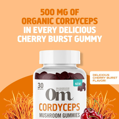 OM MUSHROOM SUPERFOOD Master Blend Mushroom Gummies – Organic 10-Mushroom Complex with Ashwagandha – Supports Immunity, Gut Health & Stress Relief – Mixed Berry Flavor – 28 Servings, 56 Count. - PrimeBioHealth - canada supplements