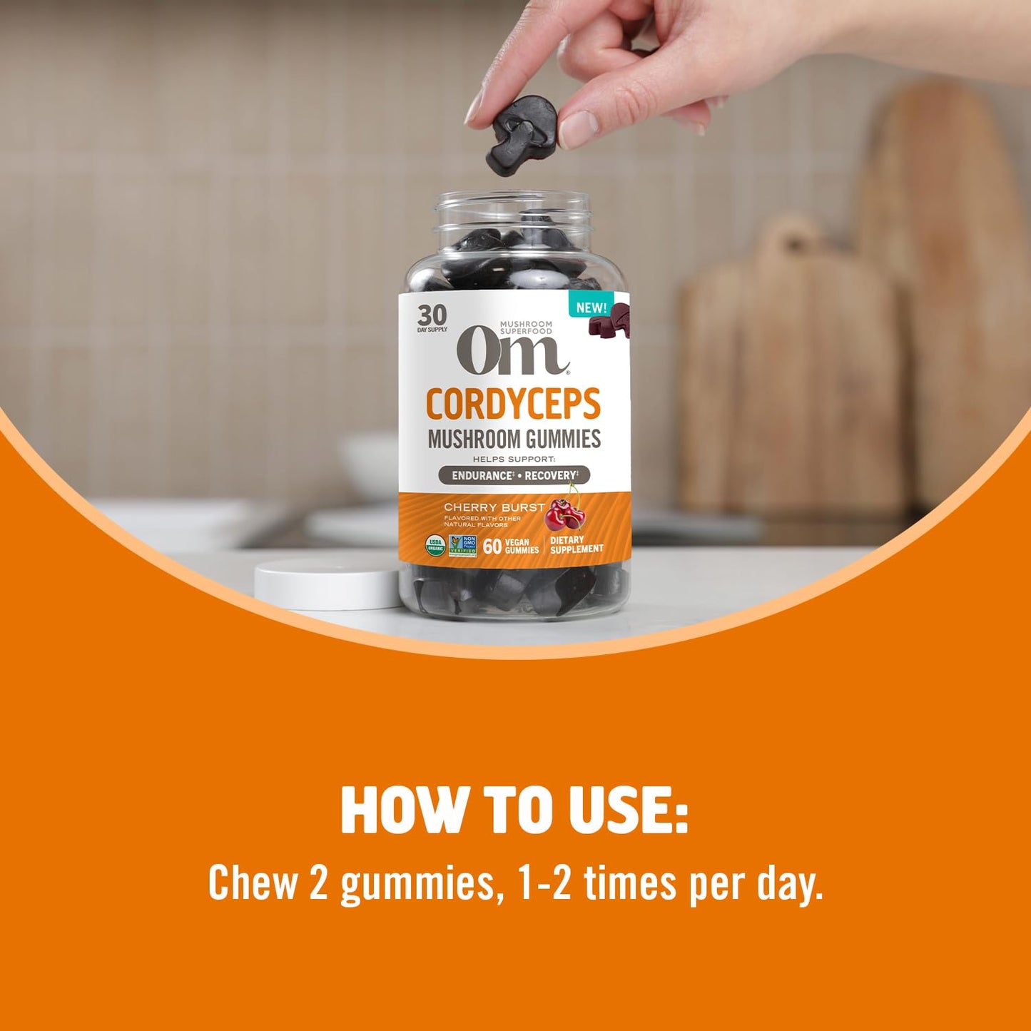 OM MUSHROOM SUPERFOOD Master Blend Mushroom Gummies – Organic 10-Mushroom Complex with Ashwagandha – Supports Immunity, Gut Health & Stress Relief – Mixed Berry Flavor – 28 Servings, 56 Count. - PrimeBioHealth - canada supplements