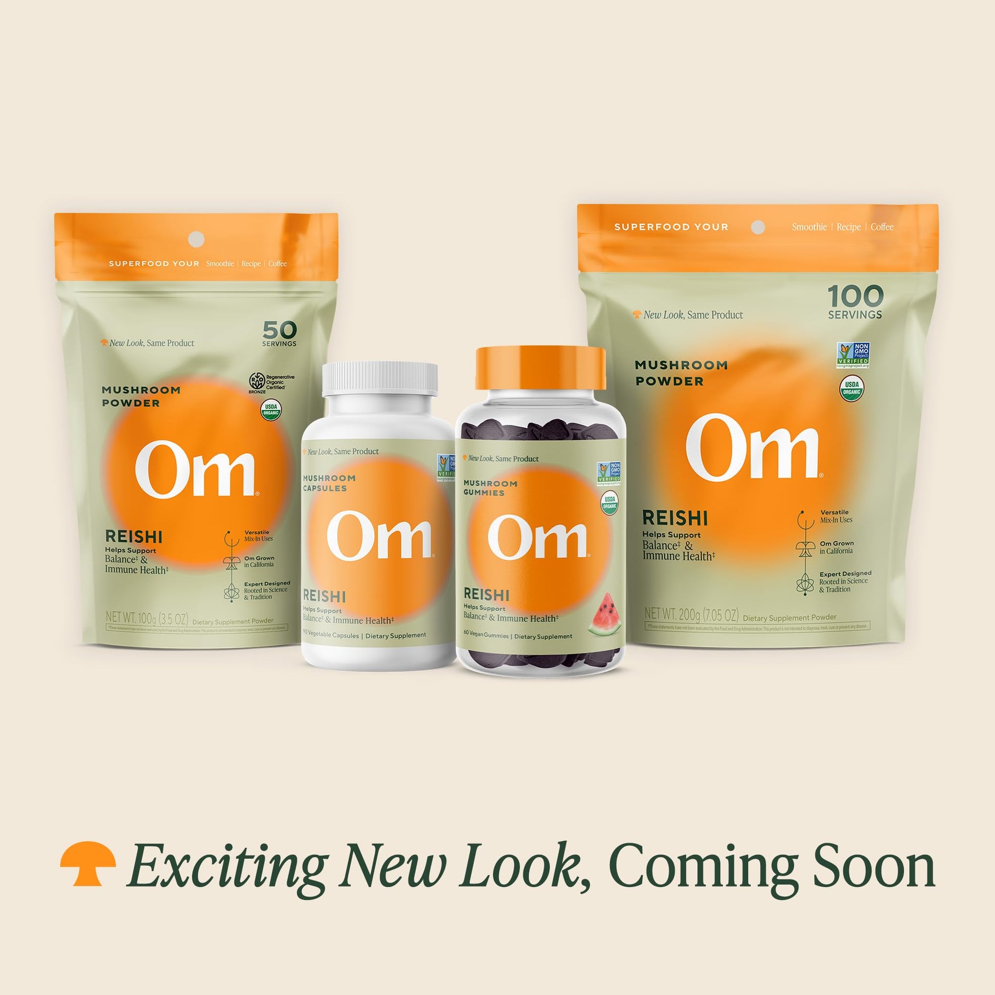 Om Mushroom Superfood Reishi Organic Mushroom Powder, 100 Servings, Organic Adaptogen Powder for Stress Relief and Immune Health - PrimeBioHealth - canada supplements
