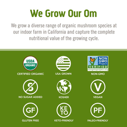 Om Mushroom Superfood Reishi Organic Mushroom Powder, 100 Servings, Organic Adaptogen Powder for Stress Relief and Immune Health - PrimeBioHealth - canada supplements