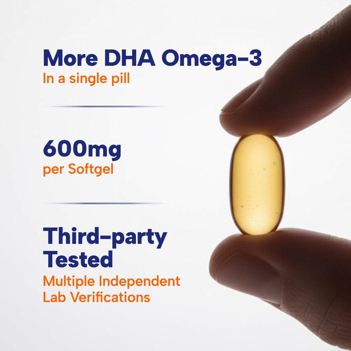 OmegaVia DHA 600 mg, Ultra Pure Omega-3 DHA Supplements for Brain and Eyes, DHA Prenatal Vitamins for Women, Burpless Fish Oil Omega 3, IFOS Tested, 120 Softgels - PrimeBioHealth - canada supplements