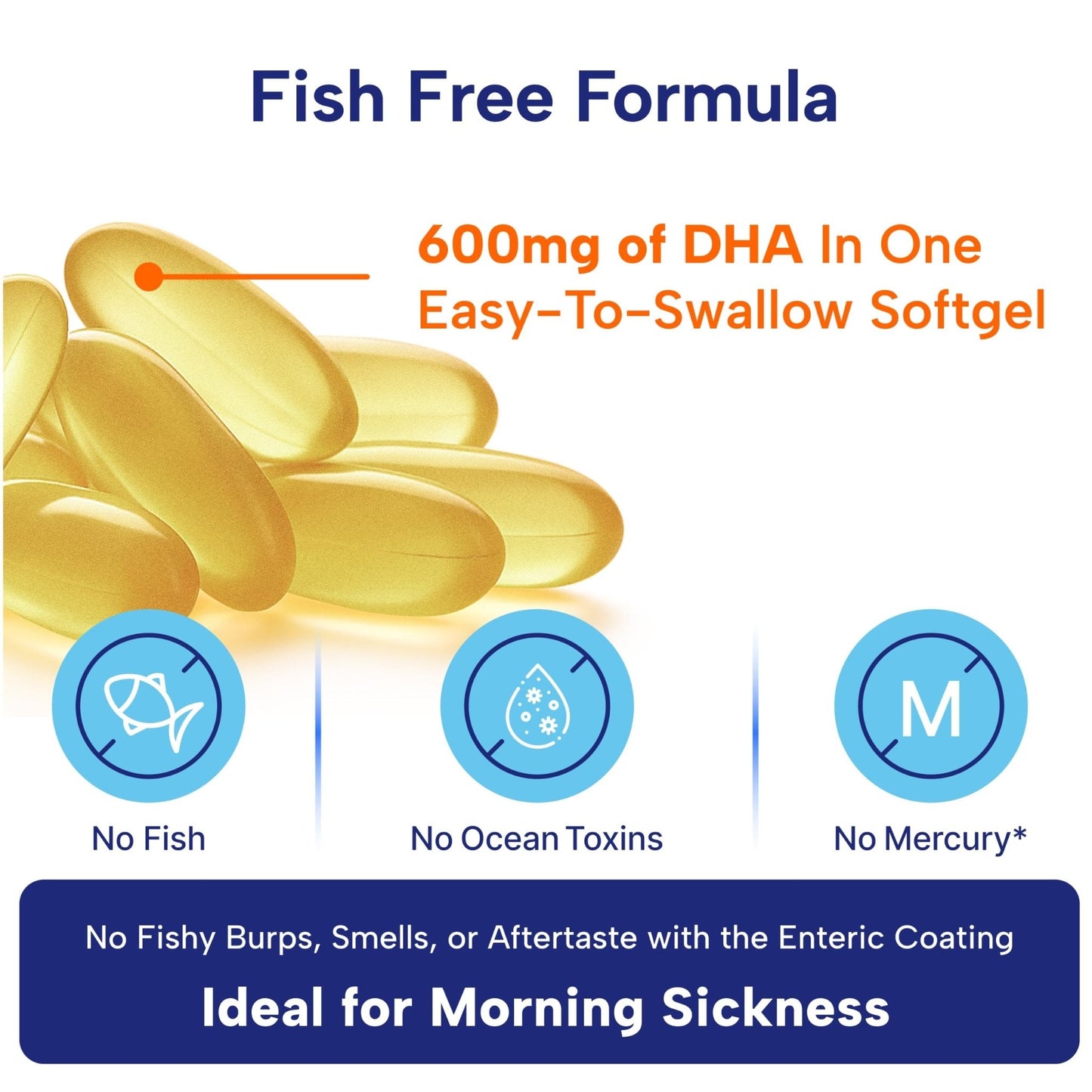OmegaVia DHA 600 mg, Ultra Pure Omega-3 DHA Supplements for Brain and Eyes, DHA Prenatal Vitamins for Women, Burpless Fish Oil Omega 3, IFOS Tested, 120 Softgels - PrimeBioHealth - canada supplements
