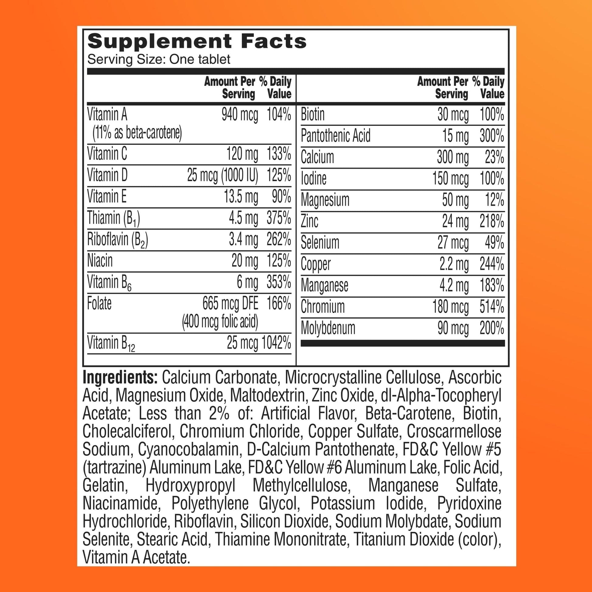 One A Day Multivitamin for Women 50 and Over Tablets, Womens Multivitamin 50 plus with Vitamins D, C, E, Zinc & Biotin, Daily Vitamins - PrimeBioHealth - canada supplements