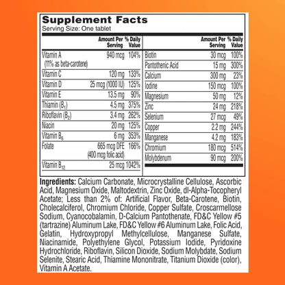 One A Day Multivitamin for Women 50 and Over Tablets, Womens Multivitamin 50 plus with Vitamins D, C, E, Zinc & Biotin, Daily Vitamins for Woman 50+, 65 Ct - PrimeBioHealth - canada supplements