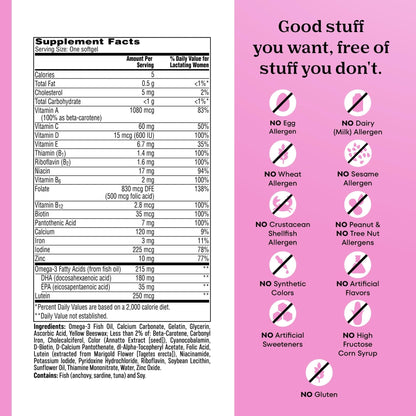 One A Day Postnatal Vitamins for Women, Postnatal Multivitamin with Folic Acid, Omega-3 DHA, B Vitamins, Support Immune Health, Breastfeeding - PrimeBioHealth - canada supplements