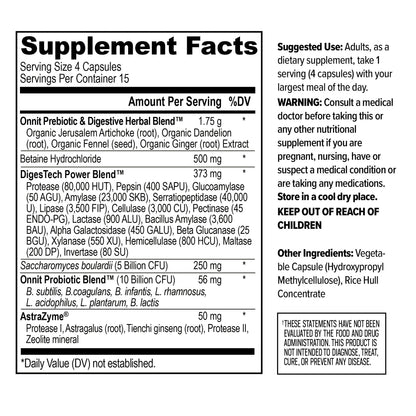 ONNIT Total Gut Health Daily Digestive Support, IGEN™ Non-GMO Tested Digestion Supplement for Women and Men with 7 Strains of Probiotics, - PrimeBioHealth - canada supplements