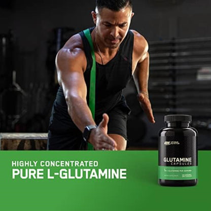Optimum Nutrition L-Glutamine Muscle Recovery Capsules, 1000mg, 240 Count (Package May Vary) - PrimeBioHealth - canada supplements