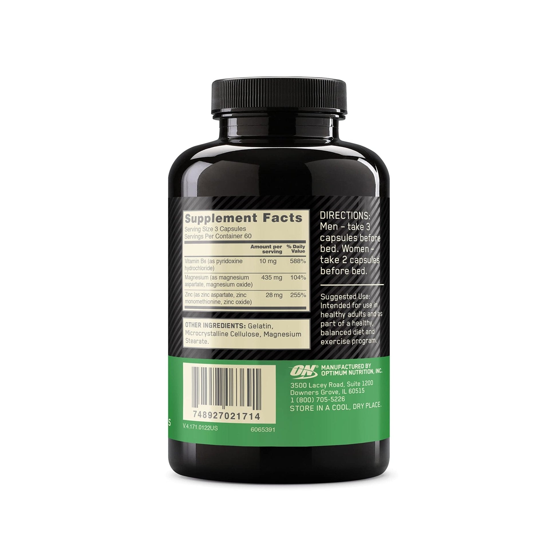 Optimum Nutrition Muscle Recovery and Endurance Supplement for Men and Women, Zinc and Magnesium Supplement, 180 Count - PrimeBioHealth - canada supplements