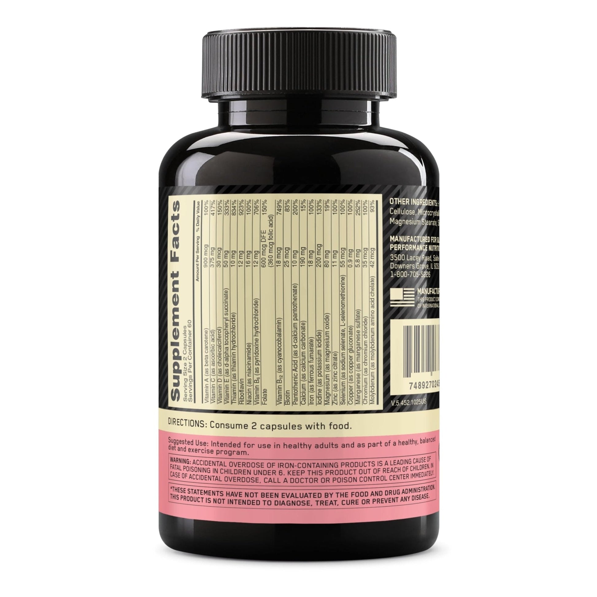Optimum Nutrition Opti-Women, Vitamin C, Zinc and Vitamin D for Immune Support Womens Daily Multivitamin Supplement with Iron, Capsules, 120 Count - PrimeBioHealth - canada supplements