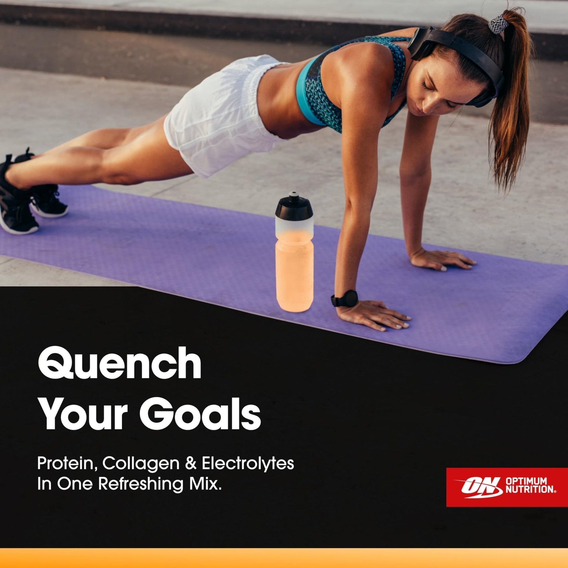 Optimum Nutrition Pro Quench, 10g Clear Protein, 10g Collagen peptides & Electrolyte Powder Drink Mix, Tropical Orange Mango, 20 Servings, - PrimeBioHealth - canada supplements