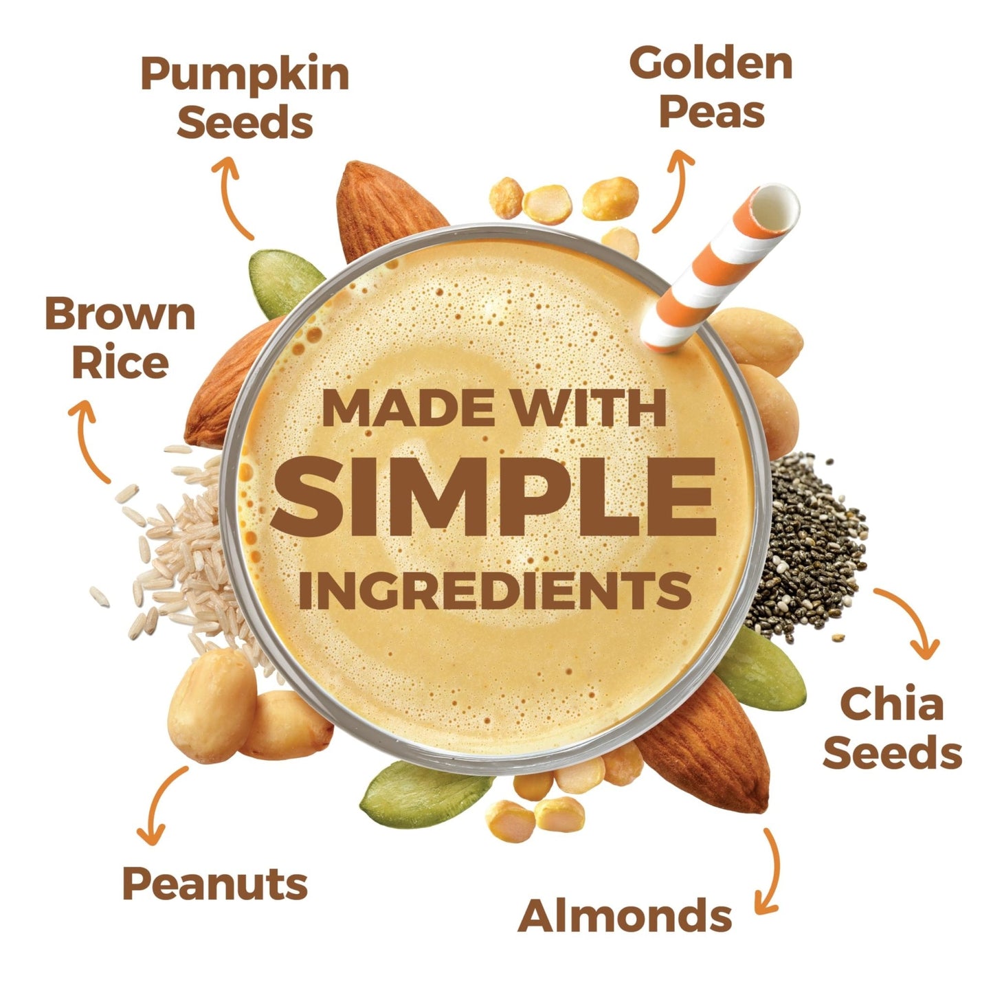 Orgain Organic Simple Vegan Protein Powder, Peanut Butter - 20g Plant Based Protein, With less Ingredients, No Artificial Sweeteners, Gluten Free, No Dairy or Lactose, 1.25 lb (Packaging May Vary) - PrimeBioHealth - canada supplements