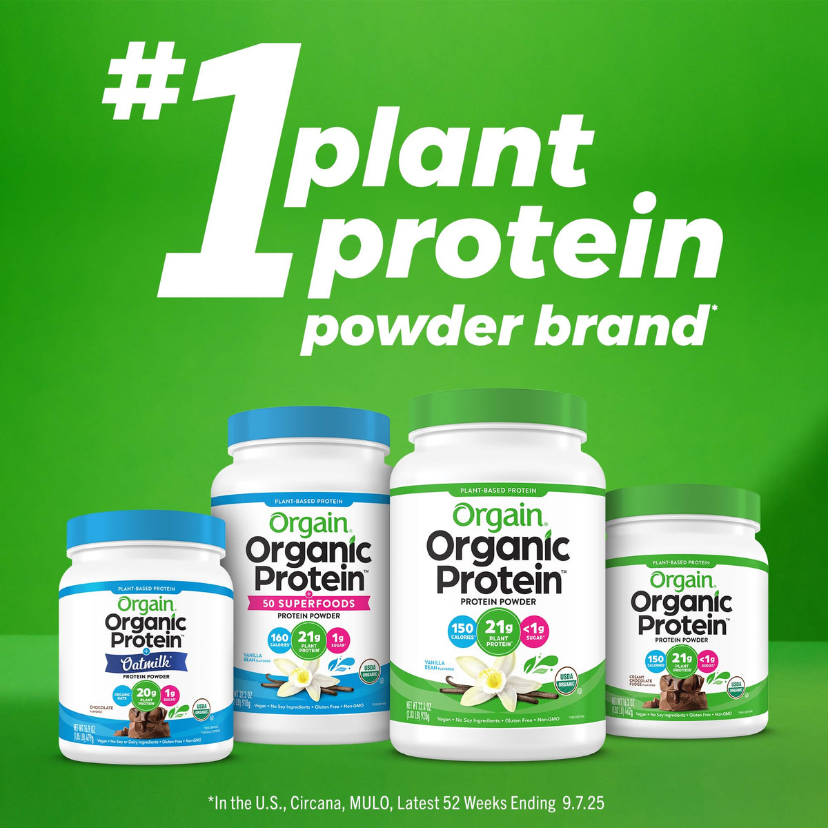 Orgain Organic Vegan Protein Powder, Vanilla Bean - 21g Plant Based Protein, 4g Prebiotic Fiber, No Lactose Ingredients, No Added Sugar, Non-GMO, For Shakes & Smoothies - PrimeBioHealth - canada supplements