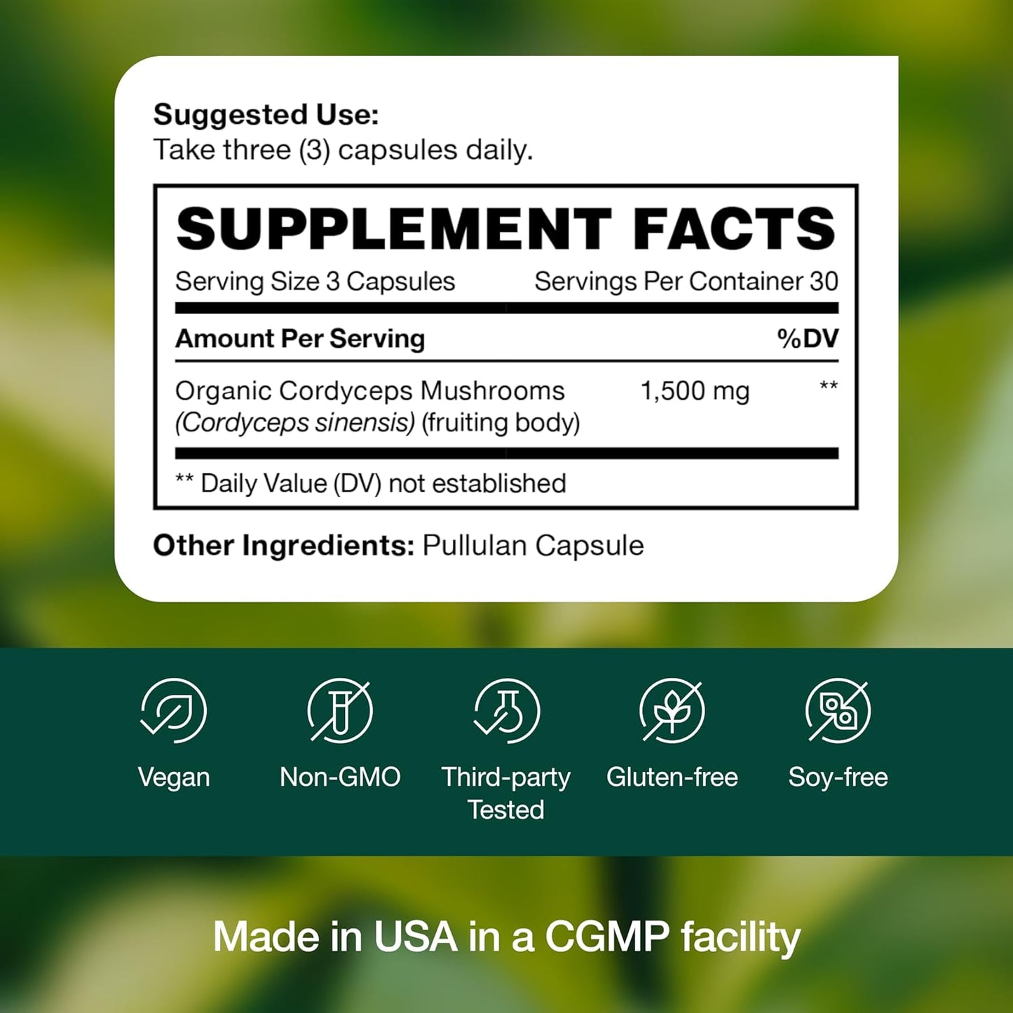 Organic Cordyceps Capsules (Cordyceps Sinensis Mushroom Extract)- 1500mg Per Serving - Energy & Stamina Support - Rich in Alpha Glucan - Vegan, Non GMO, Gluten-Free - 90 Capsules - PrimeBioHealth - canada supplements