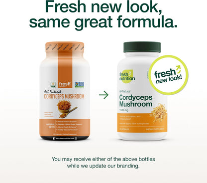 Organic Cordyceps Capsules (Cordyceps Sinensis Mushroom Extract)- 1500mg Per Serving - Energy & Stamina Support - Rich in Alpha Glucan - Vegan, Non GMO, Gluten-Free - 90 Capsules - PrimeBioHealth - canada supplements