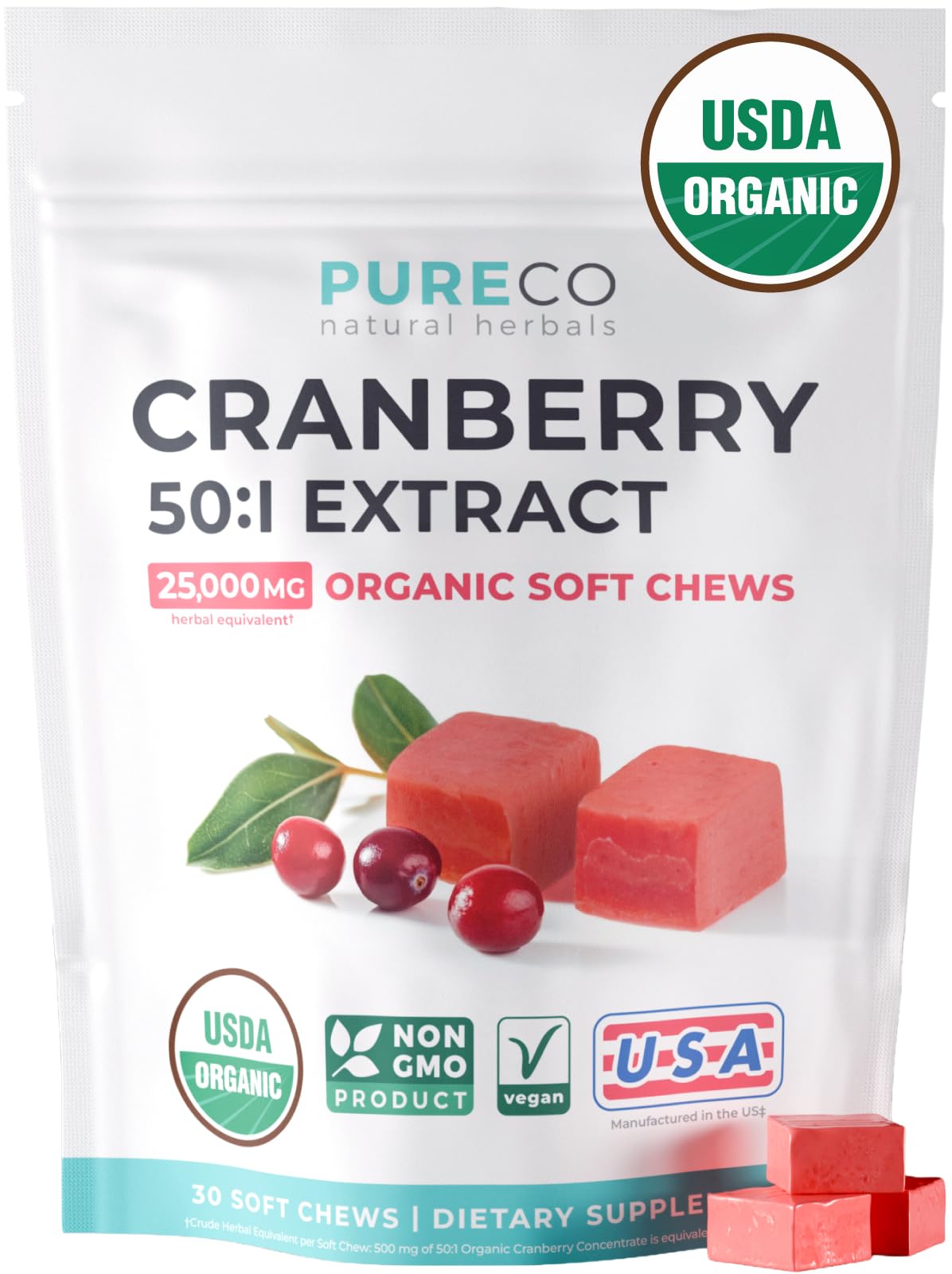 Organic Cranberry Pills - Vegan Supplement for Urinary Tract Health & Kidney Cleanse - Cranberry Pills for Women 500mg 50:1 Cranberry Concentrate Per Serving - Urinary Tract Support - 60 Capsules - PrimeBioHealth - canada supplements