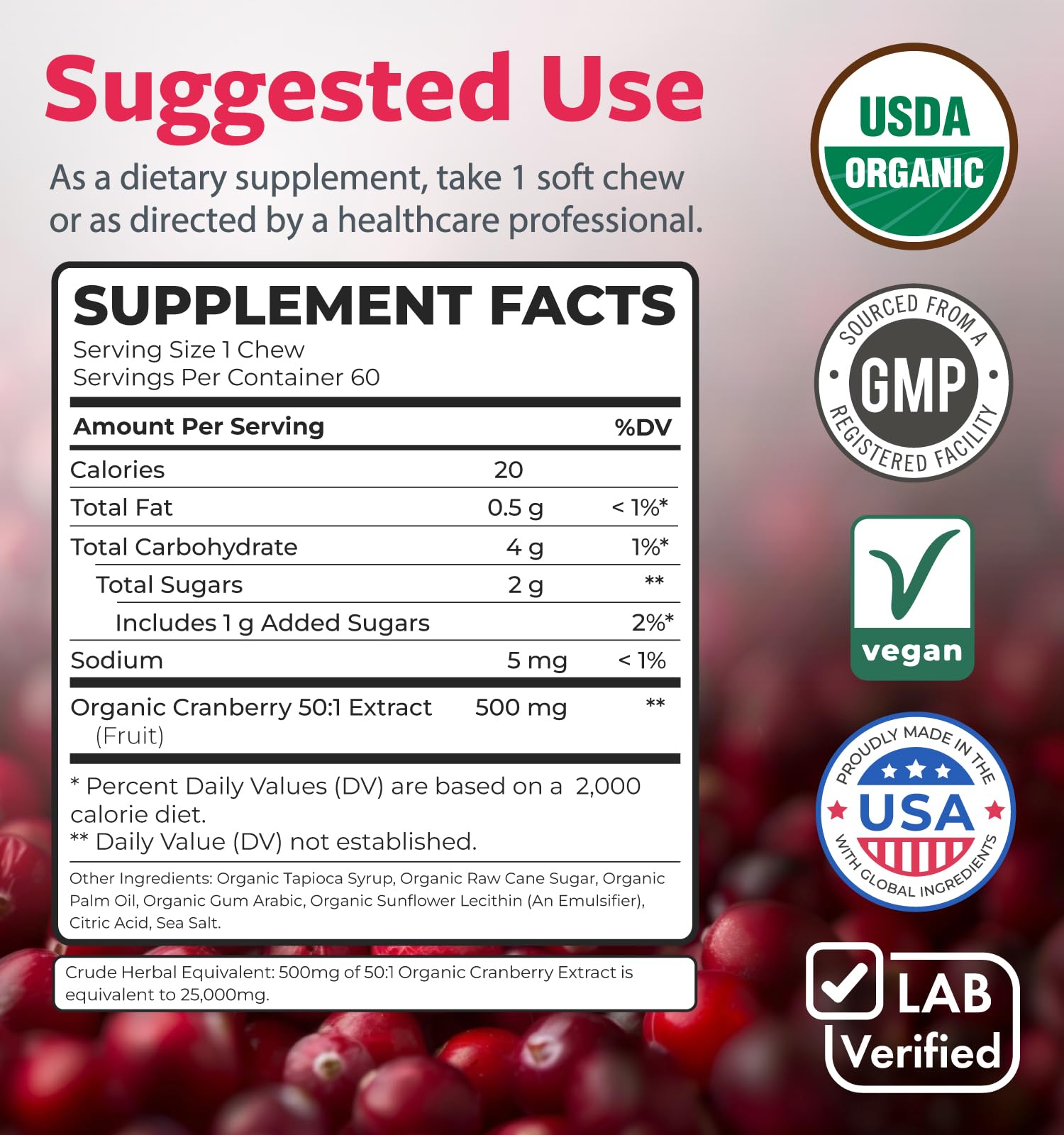 Organic Cranberry Pills - Vegan Supplement for Urinary Tract Health & Kidney Cleanse - Cranberry Pills for Women 500mg 50:1 Cranberry Concentrate Per Serving - Urinary Tract Support - 60 Capsules - PrimeBioHealth - canada supplements